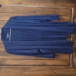 Navy Blue 3/4 Sleeve Cardigan (1X)